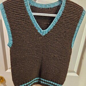 Vintage Mens wool weave vest